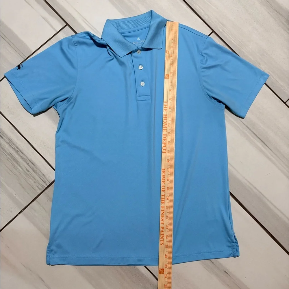 Brooks Brothers Men's Polo Shirt Light Blue Performance Series Golf Stretch | S